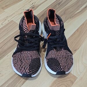 Adidas Ultraboost X  Shoes Women's 8.5 Black/Orange BA8278.